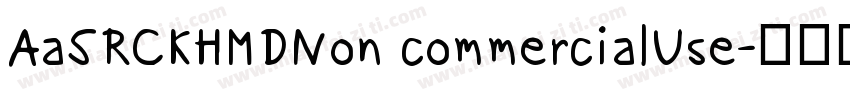AaSRCKHMDNon commercialUse字体转换